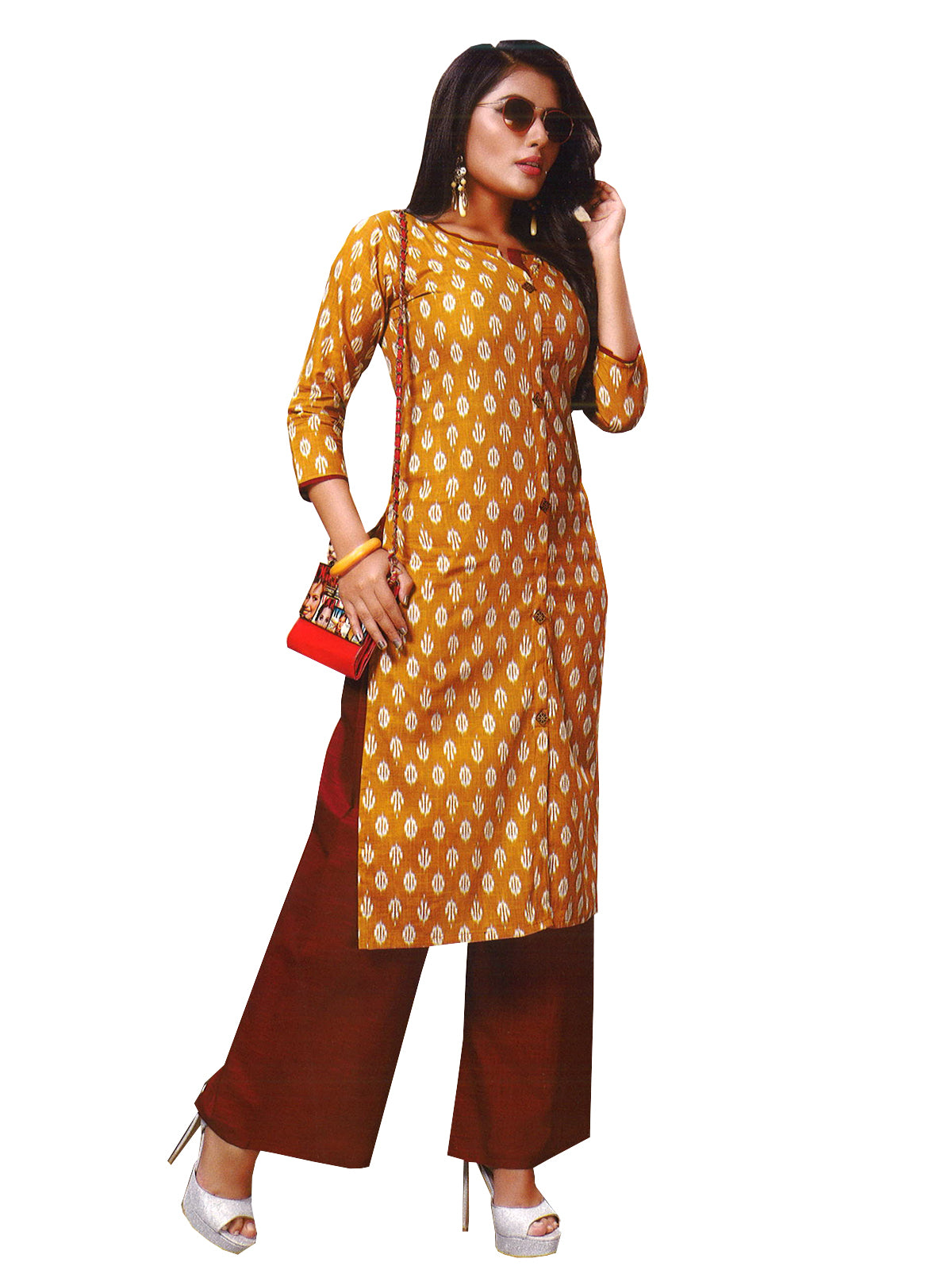 Solid Resham & Sequins Embroidered Kurta with Palazzo Pants - Black – FASHOR